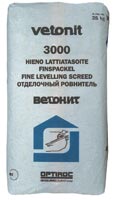 Выравнивающие смеси для полов 3000 - Отделочный ровнитель - Наливные полы, стяжки Vetonit (Финляндия)
