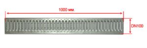 Решетка стальная штампованная DN100 - Сливные решетки Gidrolica (Россия)