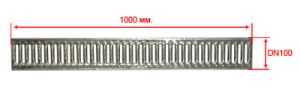 Решетка штампованая из нержавеющей стали DN100 - Сливные решетки Gidrolica (Россия)