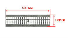 Решетка чугунная ячеистая оцинкованная DN100 - Сливные решетки Gidrolica (Россия)